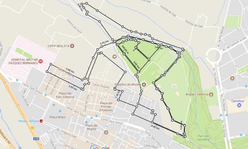 Recorrido 10K Mislata 2017