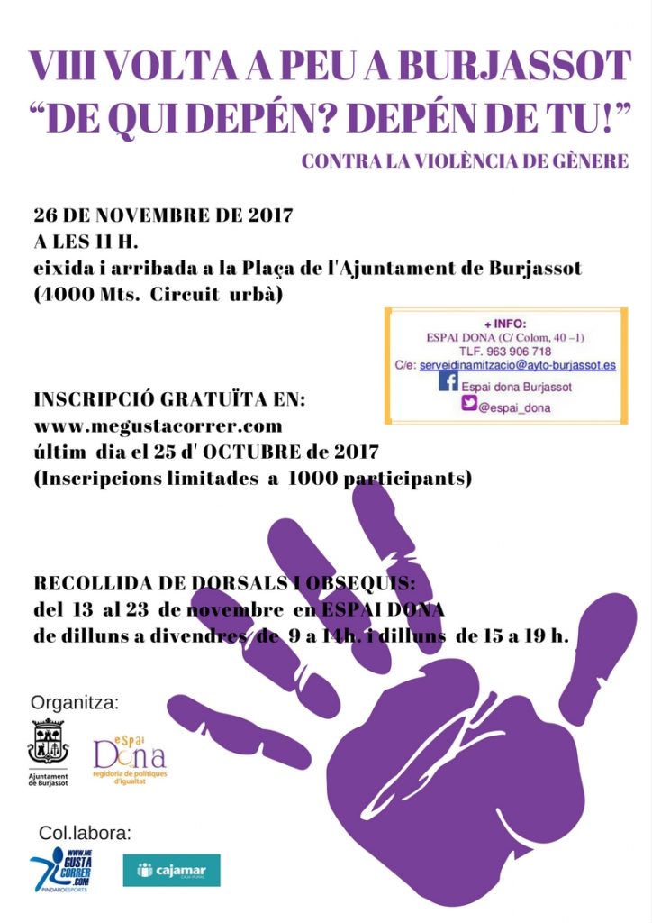 VIII Volta a peu a Burjassot contra la violencia de género 2017