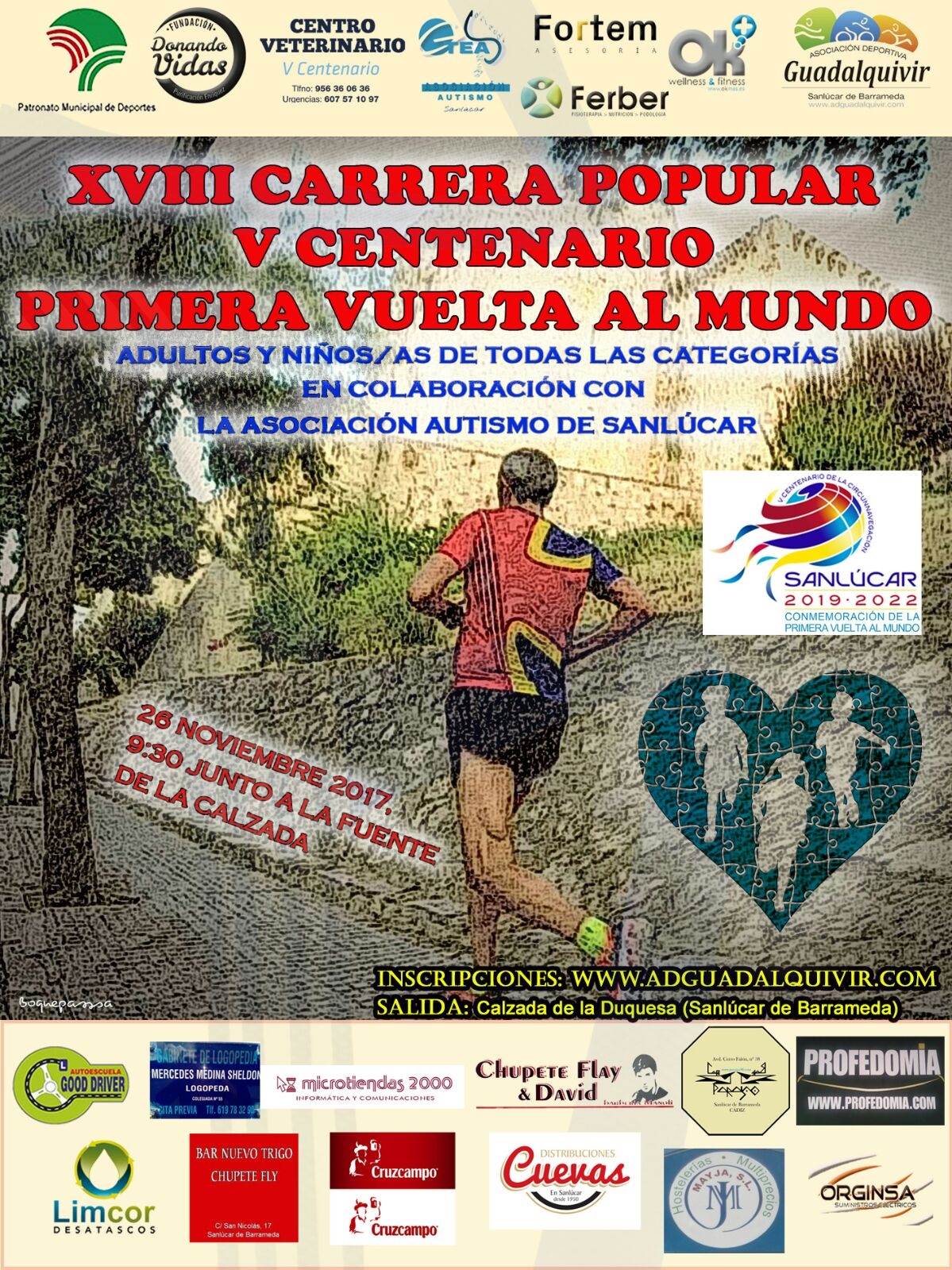 XVIII carrera popular V centenario de la 1ª vuelta al mundo 2017