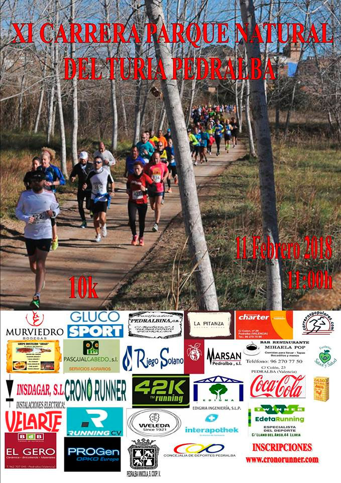 XI Carrera parque natural del Turia Pedralba 2018