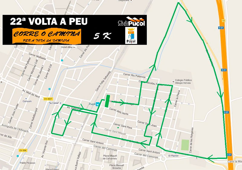 Recorrido Volta a Peu Puçol 2018