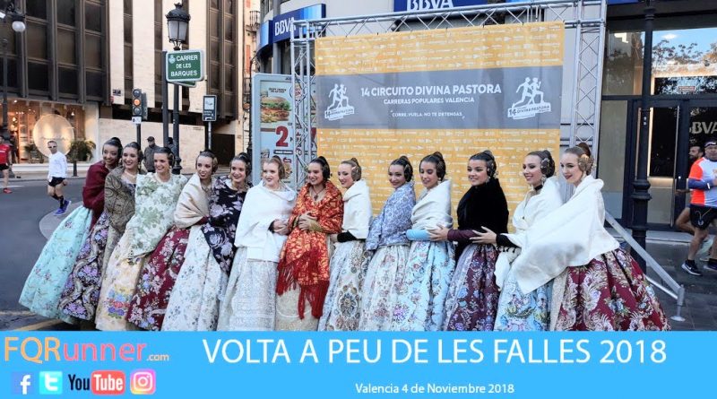 Runners y falleros juntos en la Volta a Peu de les Falles 2018