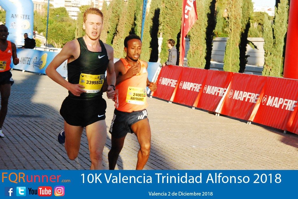 Jonas Leanderson con un tiempo en meta de 28:41, dos segundos por delante del etíope Engdayehu Haymanot Alew