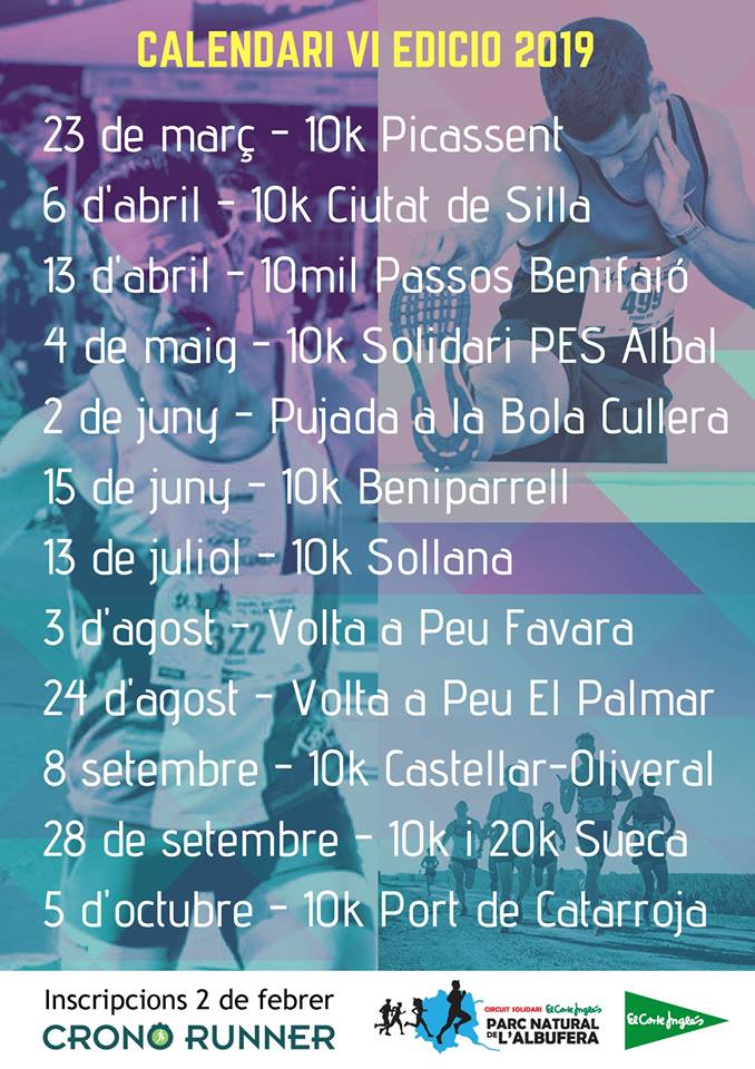 Calendario circuito albufera 2019