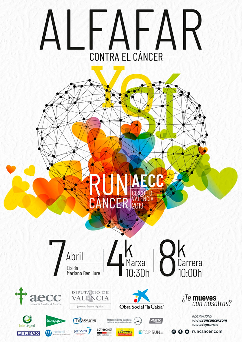 Carrera y marcha contra el cáncer Alfafar 2019