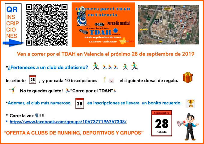 Carrera por el TDAH Valencia 2019