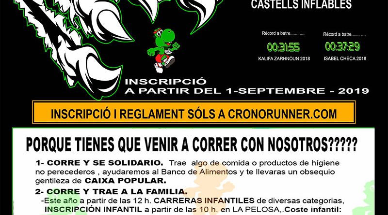 Carreras 5K y 10K Els Dinosauris Moncada 2019