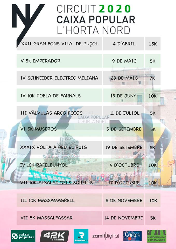 Circuito de carreras populares Caixa Popular L'Horta Nord 2020