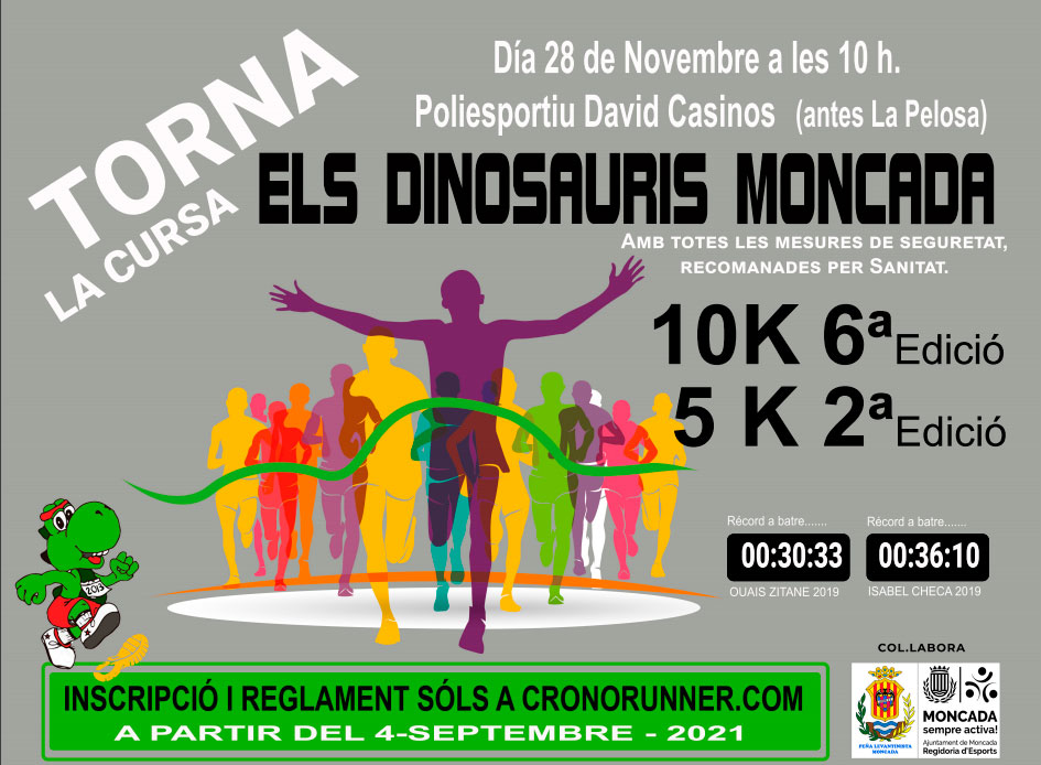 Carrera 10K y 5K Dinosauris Moncada 2021