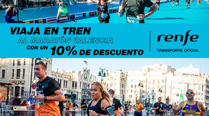 Descuentos Renfe para llegar al Medio y al Maratón Valencia 2022