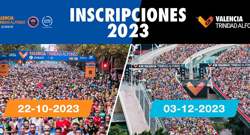 Inscripciones Maratón y Media Maratón Valencia 2023