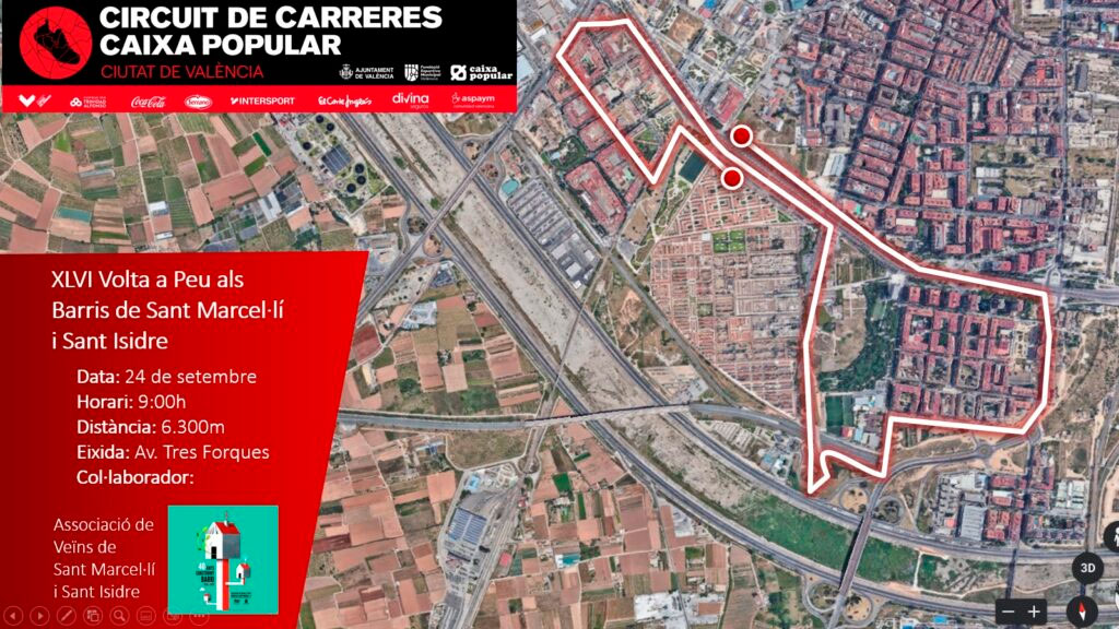 Recorrido 45ª Volta a Peu als Barris de Sant Marcel·lí i Sant Isidre 2023